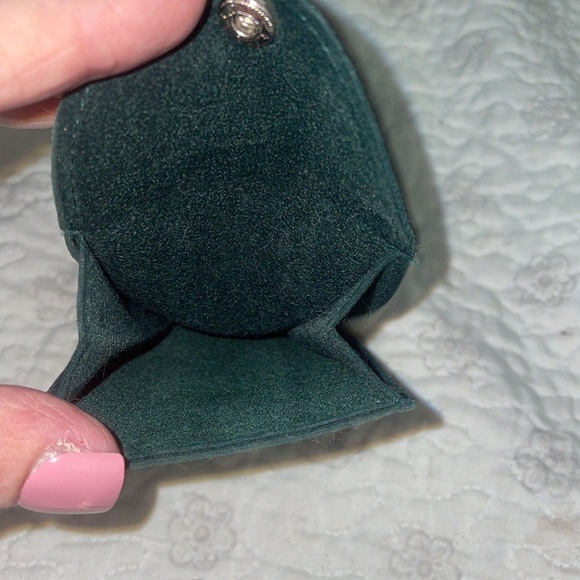 Rolex leather jewelry travel pouch in color green - Picture 4 of 5